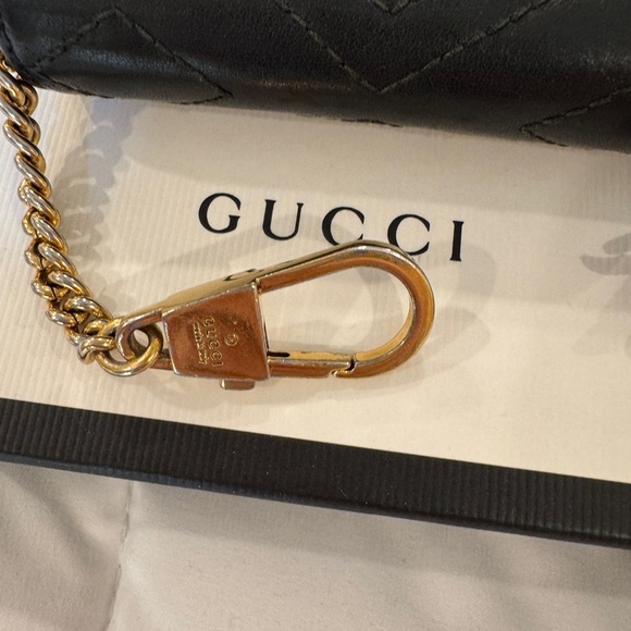 Gucci Black Key & Card Holder with Gold Accents - Picture 4 of 6